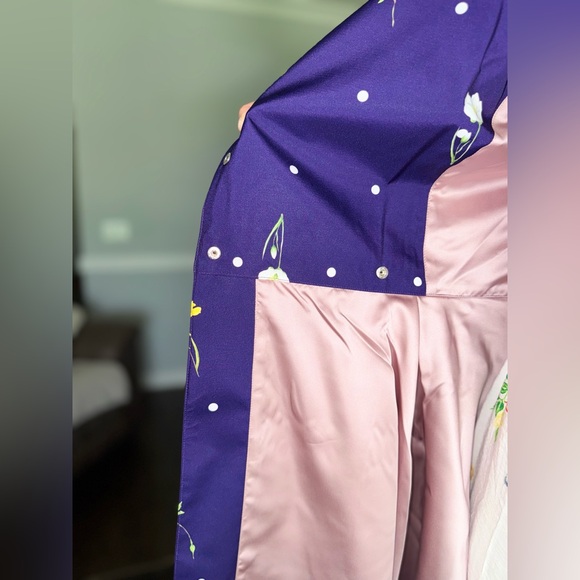 Elegant Purple Floral Dress - Picture 6 of 9